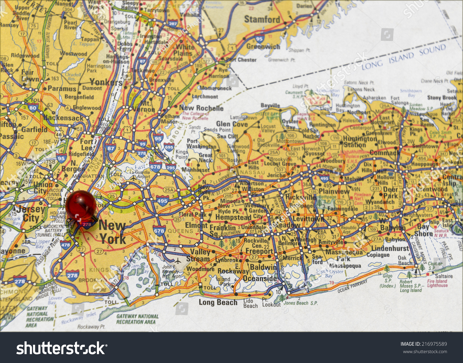 Area Map Of New York City Stock Photo 216975589 Shutterstock