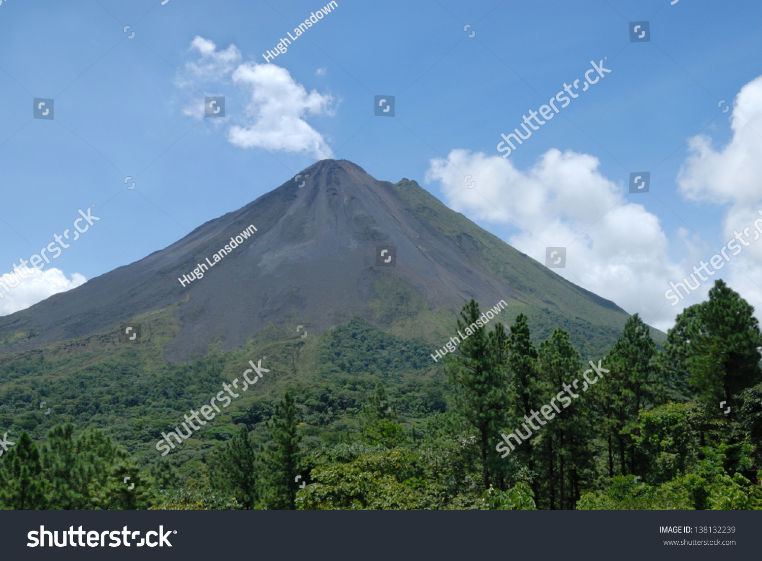 Arenal Volcano In Volcan Arenal National Park, Costa Rica Stock Photo 