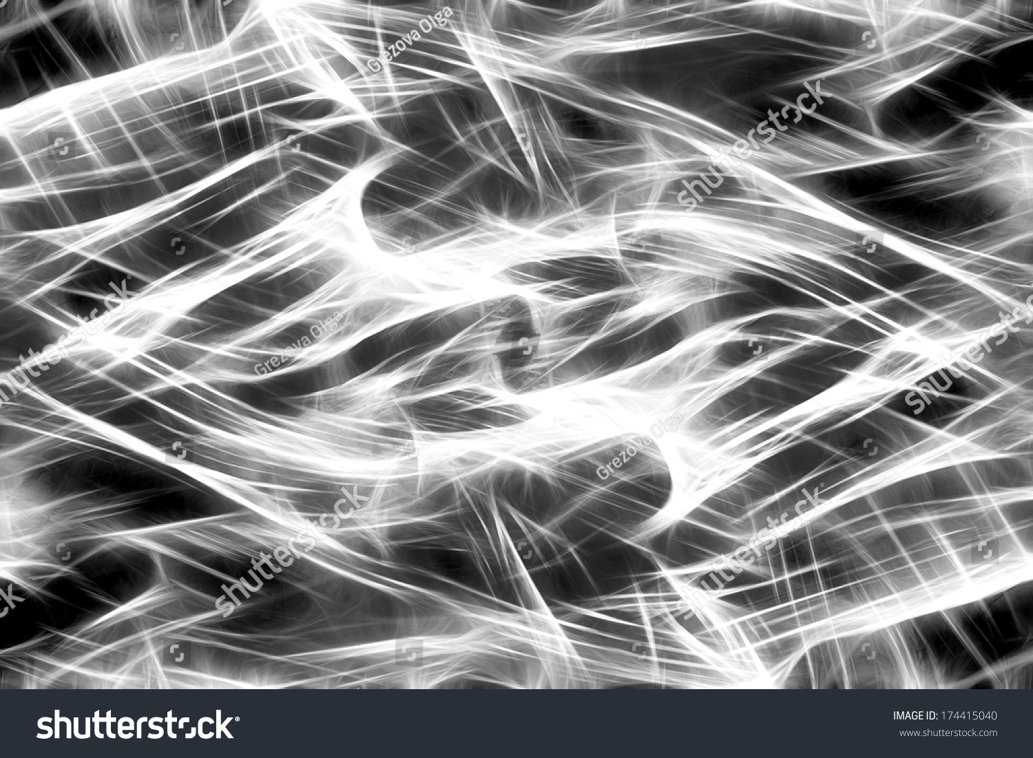 Art Abstract Black White Chaos Pattern Stock Illustration 174415040