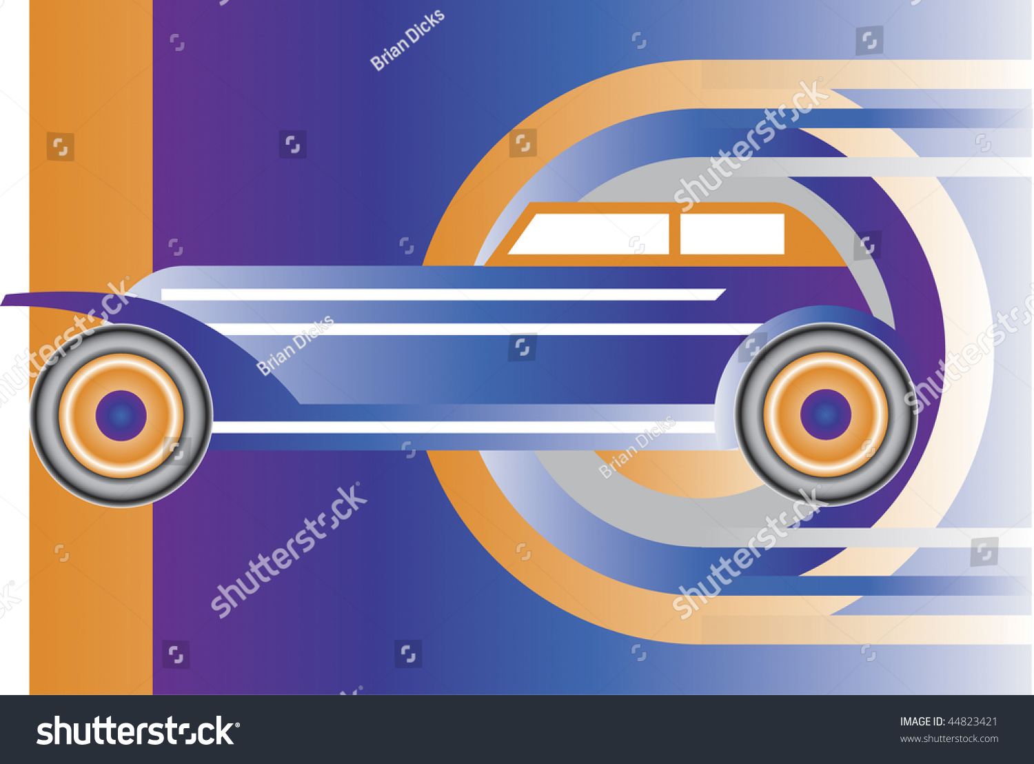 Art Deco Car Illustration - 44823421 : Shutterstock