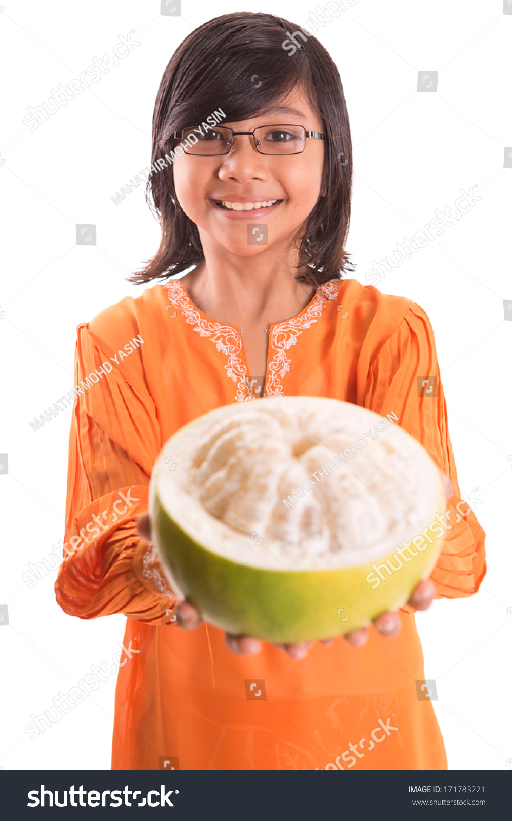 Asian Malay Young Girl In A Malay Traditional Dress, The Baju Kurung ... image picture