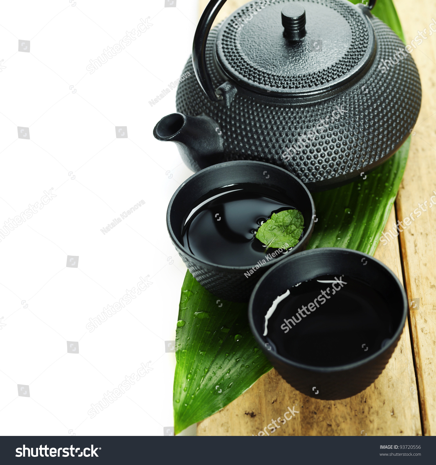 tea set on table