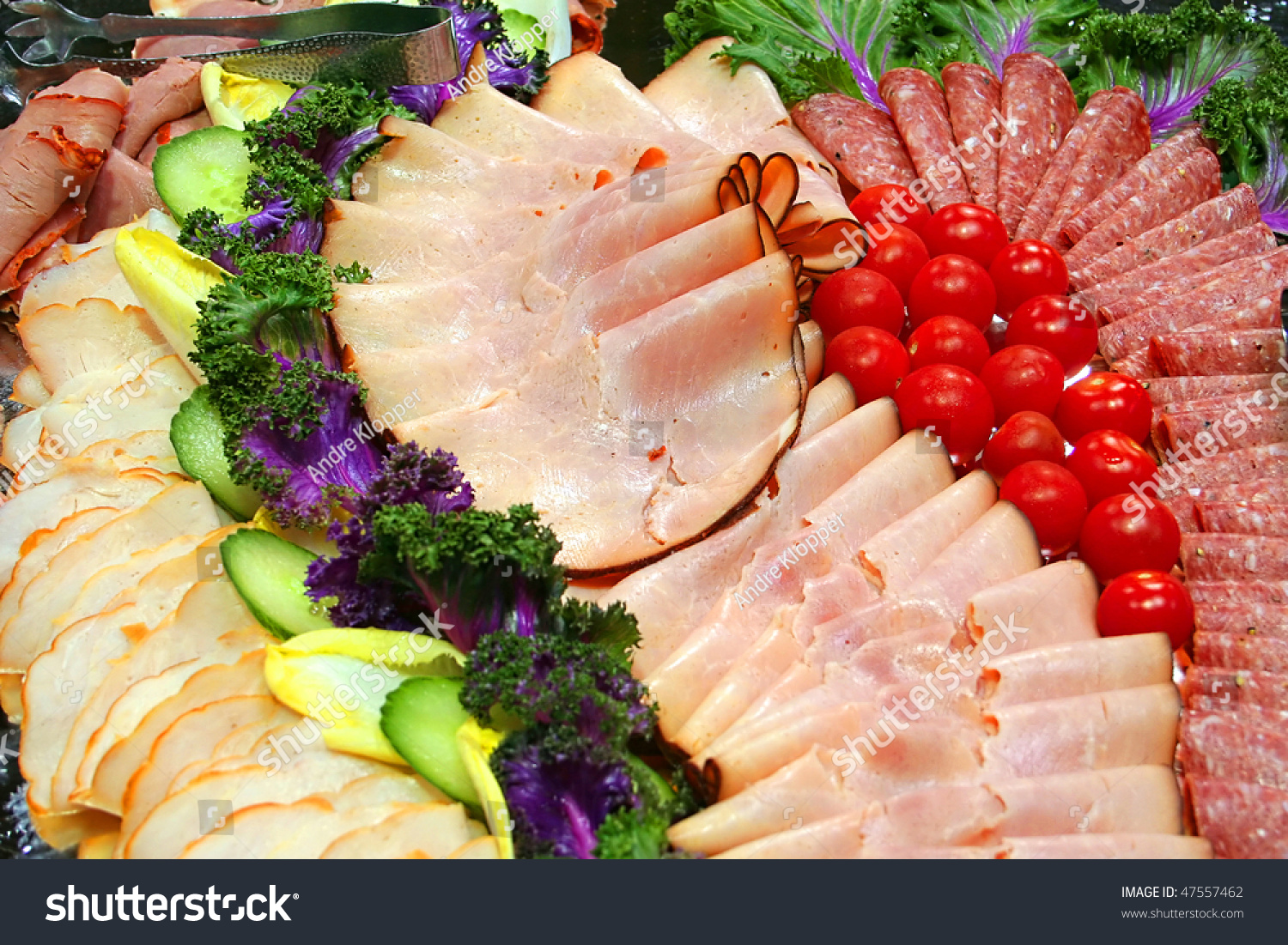 Assorted Cold Meats On A Plate Stock Photo 47557462 Shutterstock
