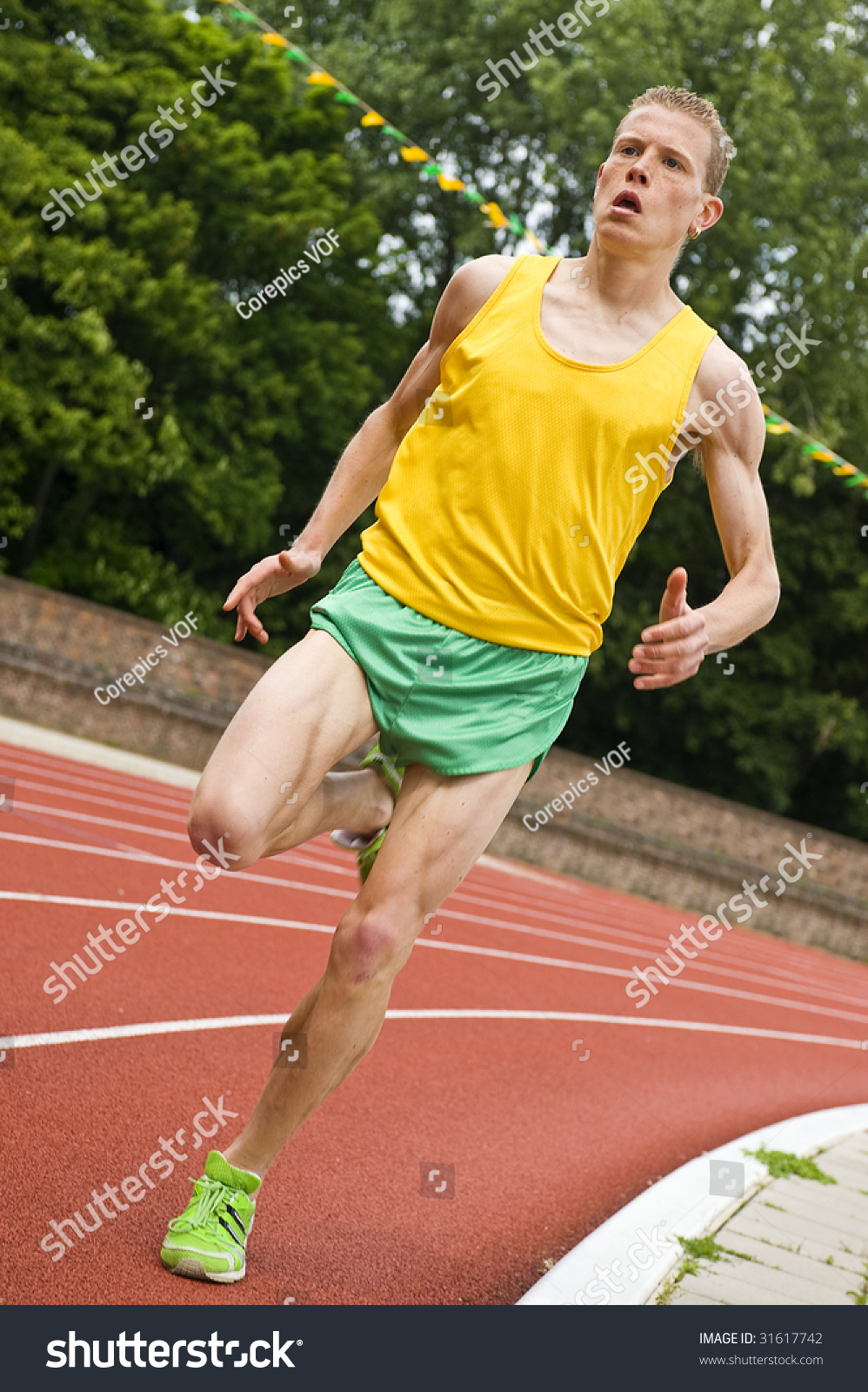 Athlete Running Middle Distance Race On Stock Photo 31617742 Shutterstock