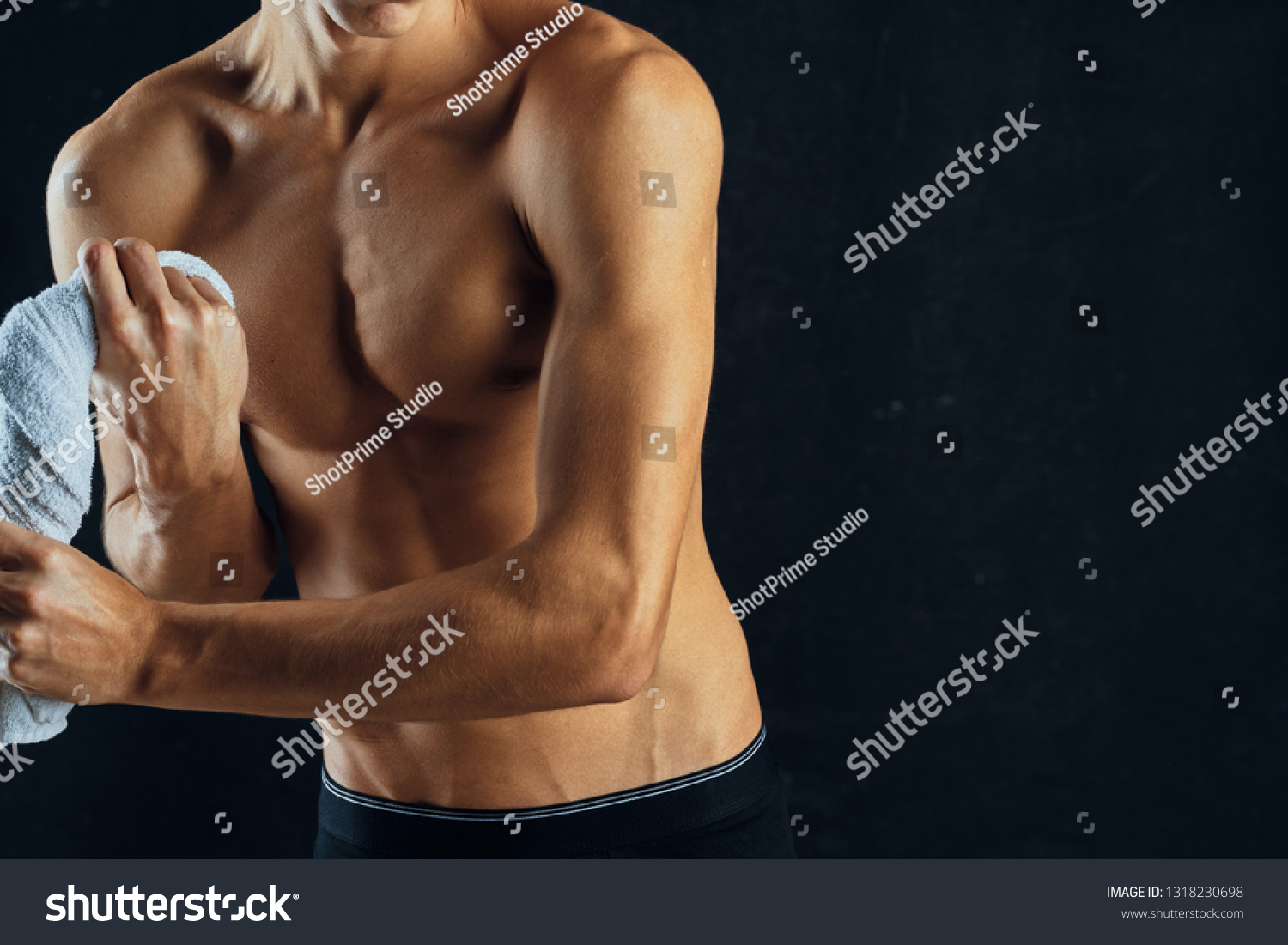 Athletic Male Athlete Nude Muscular Torso Stock Photo Edit Now 1318230698