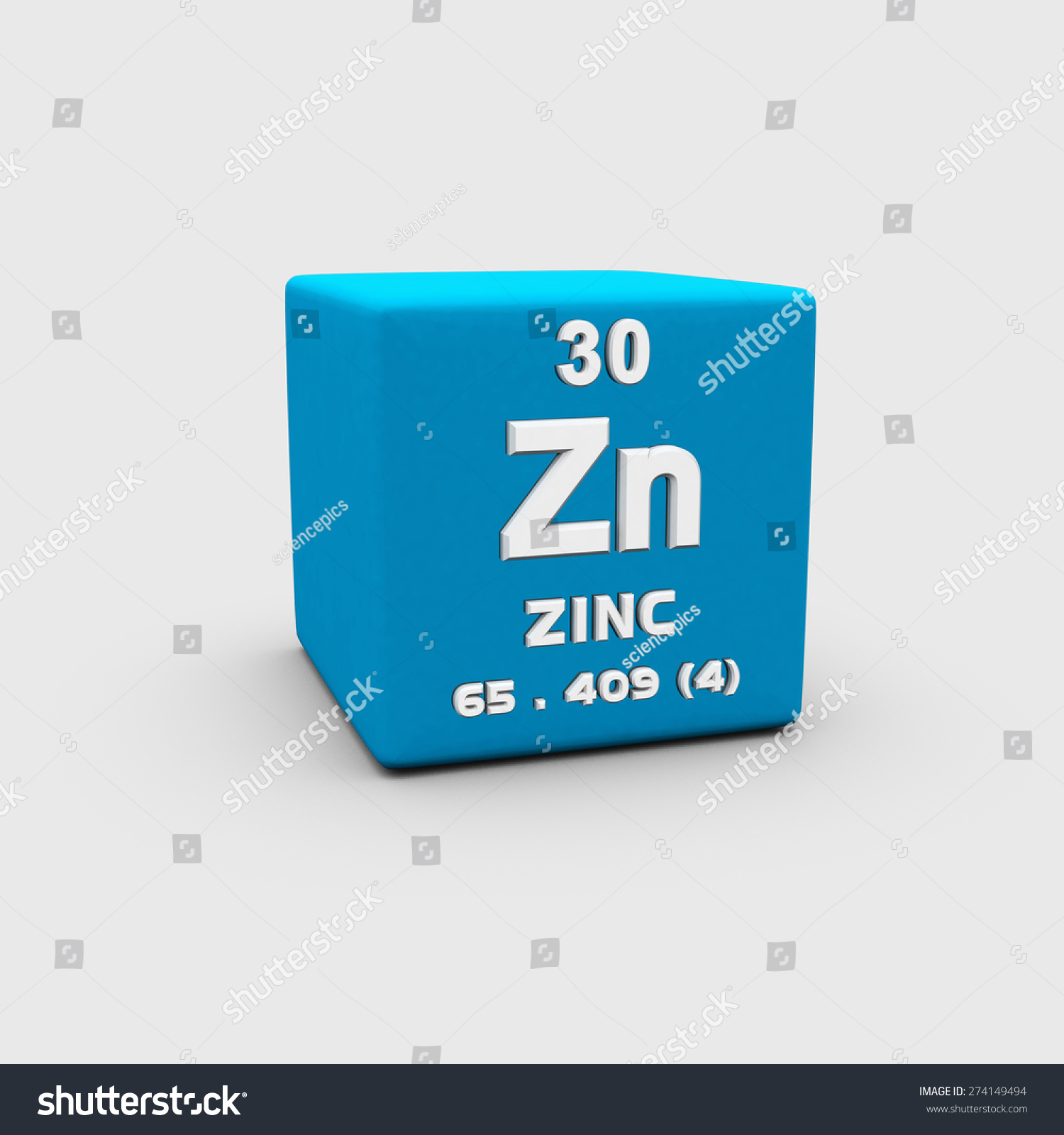 Atomic Number Zinc Stock Photo 274149494 Shutterstock