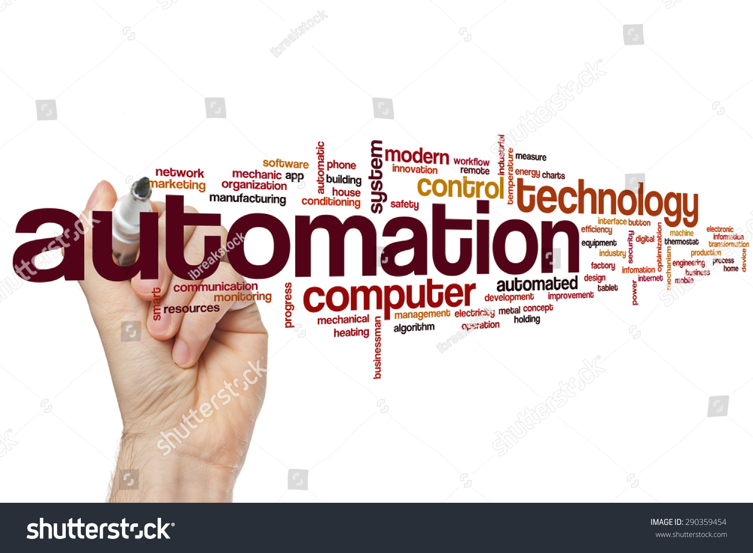 Automation Word Cloud Concept Stock Photo 290359454 Shutterstock