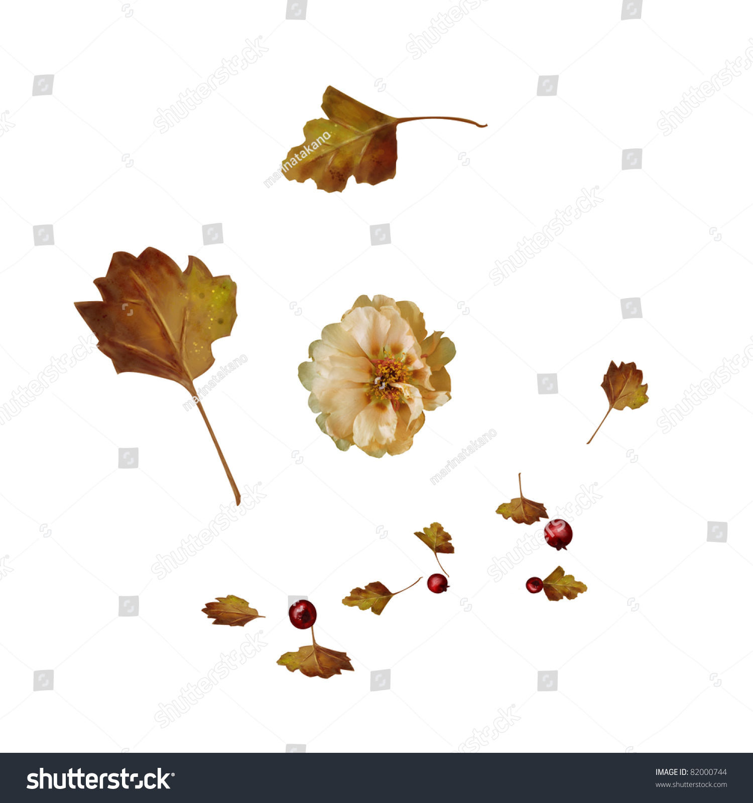 clipart flowers and leaves - photo #12