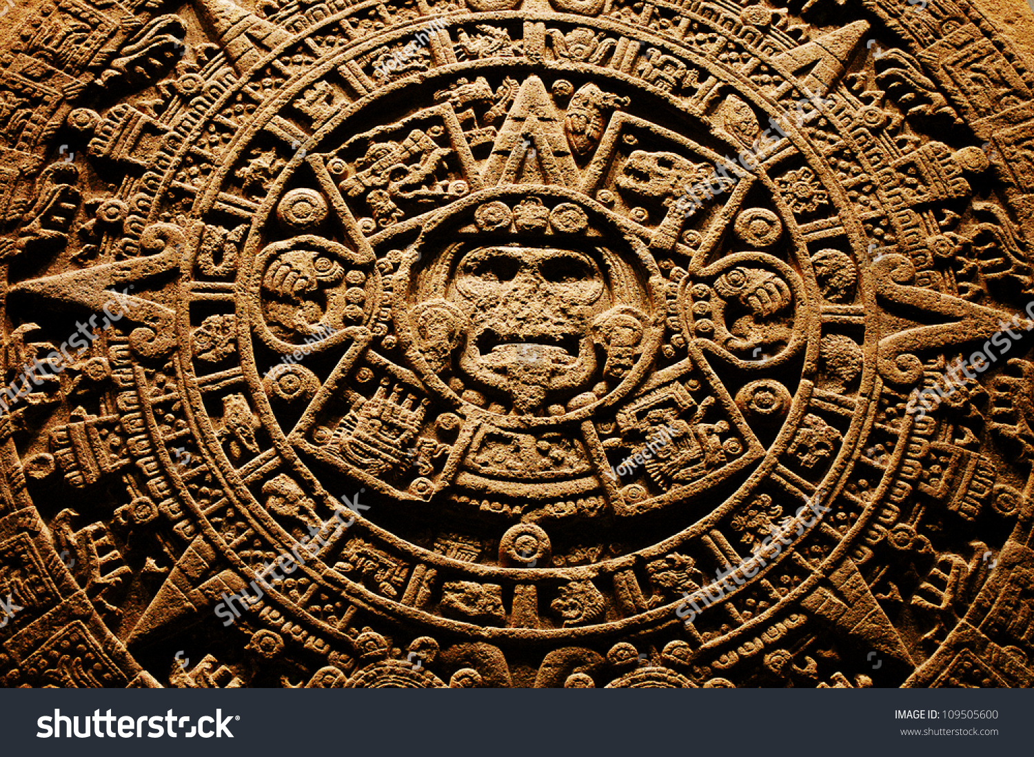Aztec Calendar End Of The World 12.12. 2012 Stock Photo 109505600