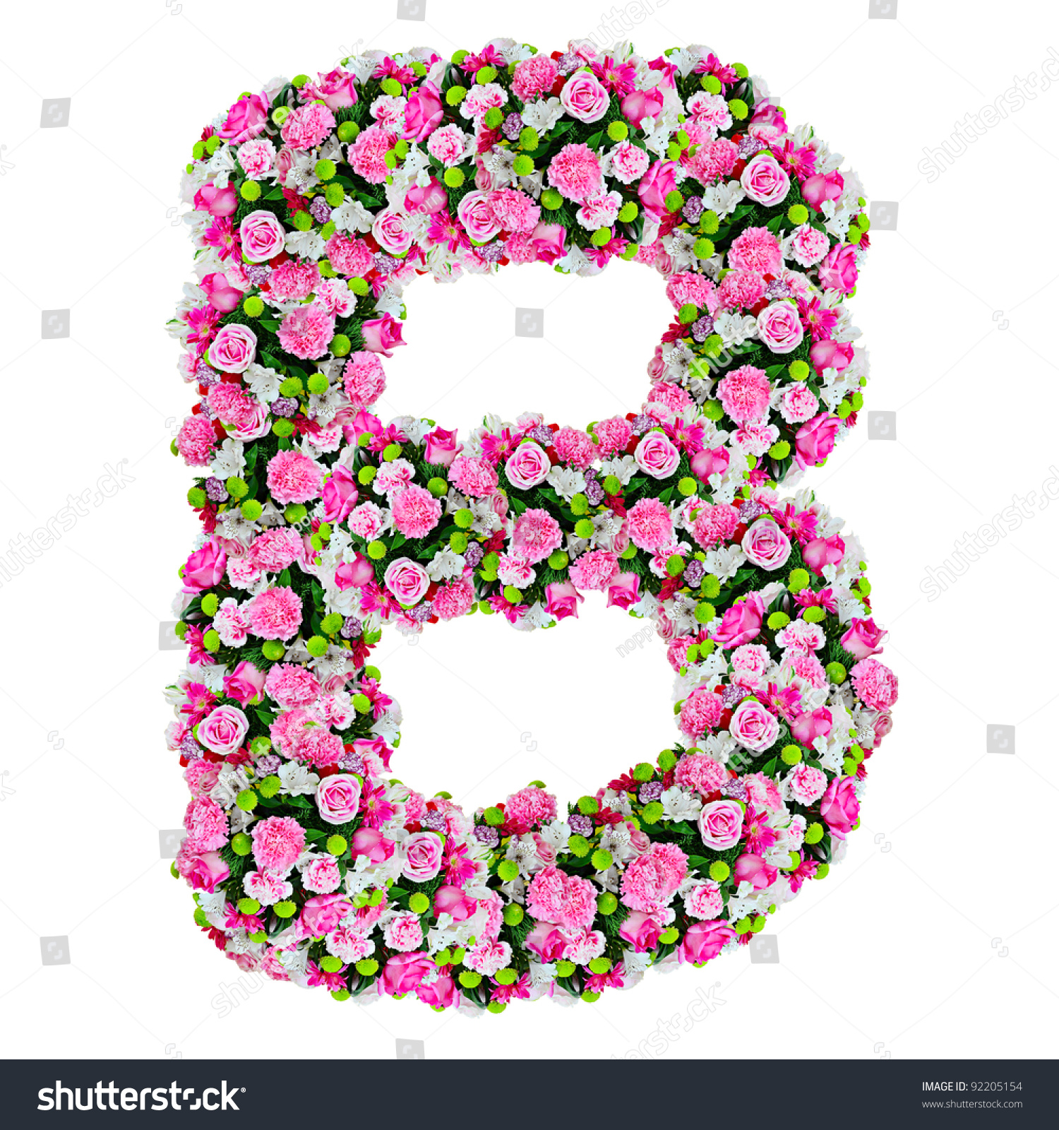 B Flower Alphabet Isolated On White Stock Photo 92205154 - Shutterstock