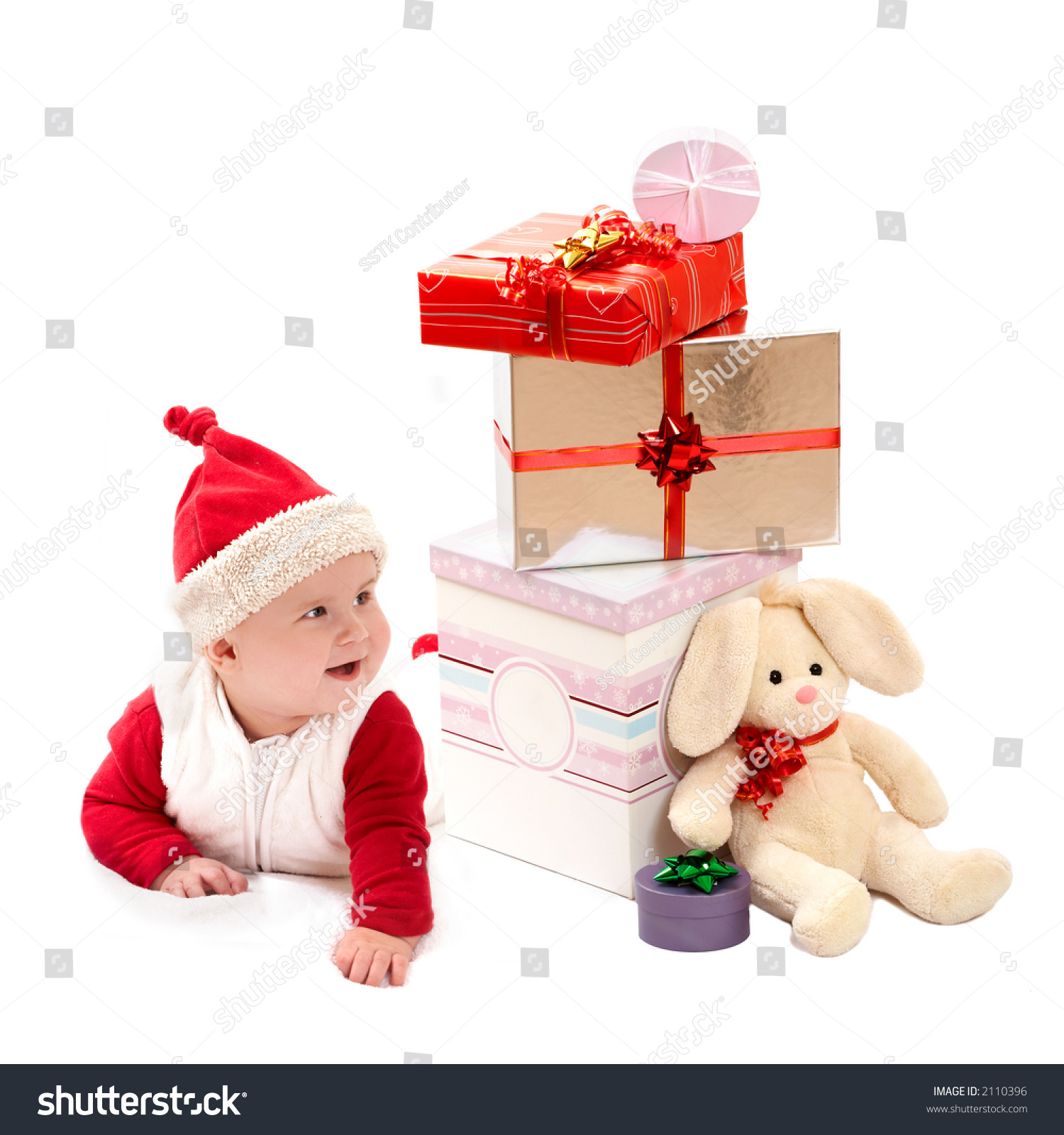 baby and his christmas gifts stock photo 2110396 baby and his christmas gifts stock photo 2110396