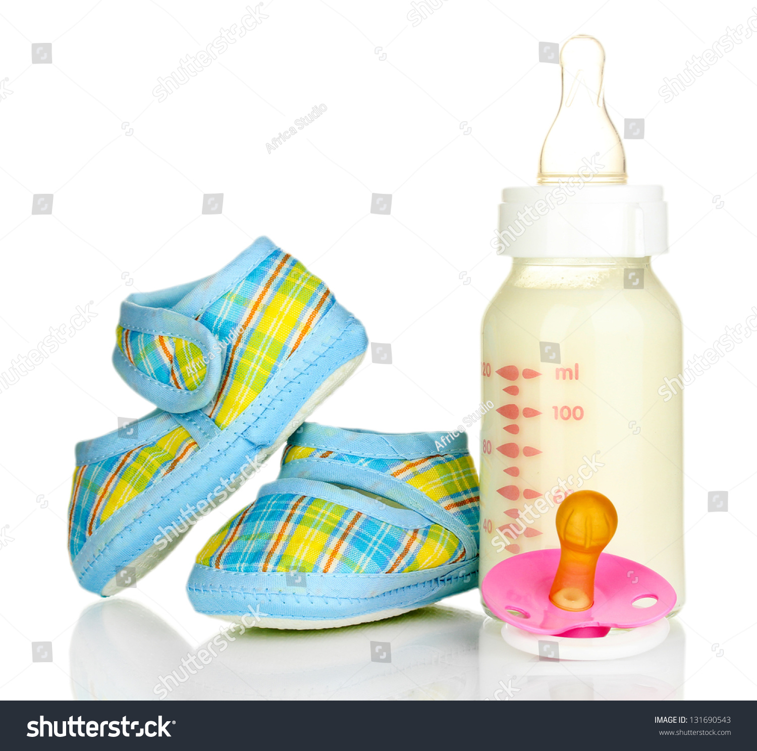 Baby Bottle Of Milk Isolated On White Stock Photo 131690543 : Shutterstock