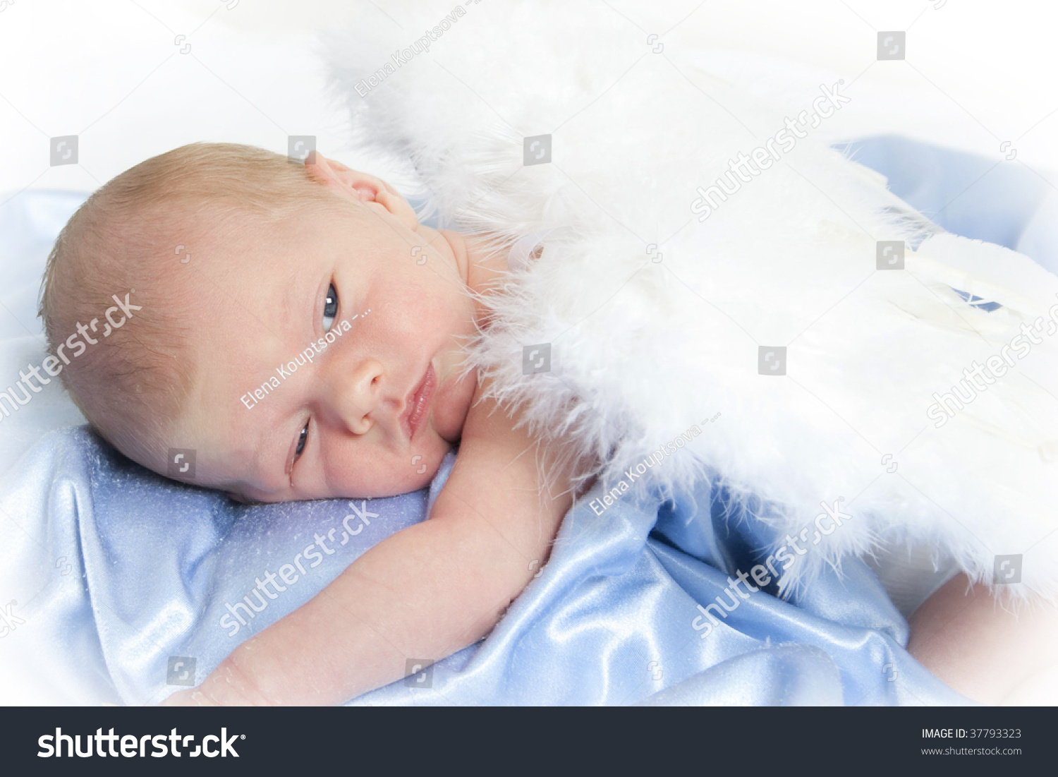 Baby Boy With Angel Wings Stock Photo 37793323 Shutterstock