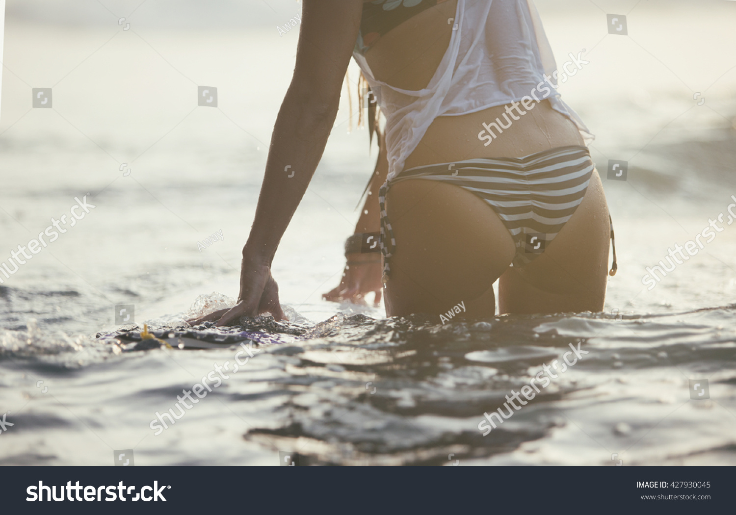 Back View Sexy Woman Bikini Her Stock Photo Edit Now