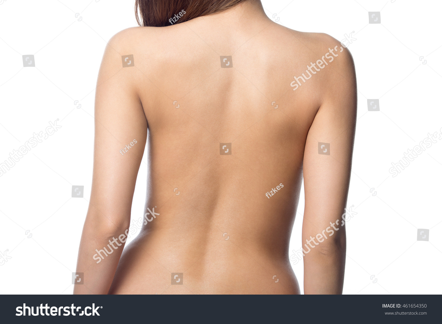 Back View Sexy Nude Attractive Model