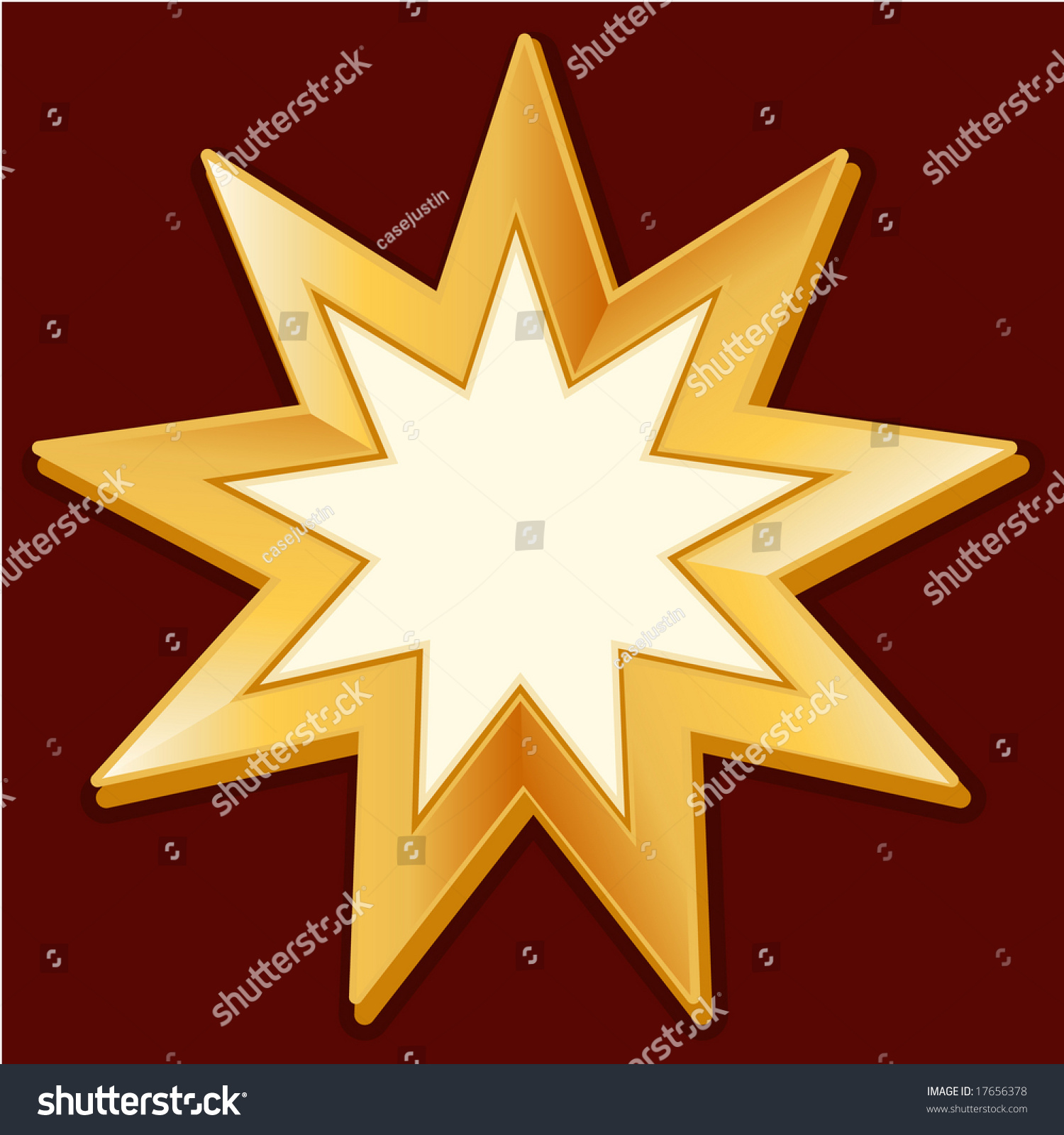 Bahai Symbol Golden Nine Pointed Star Stock Illustration 17656378 Shutterstock