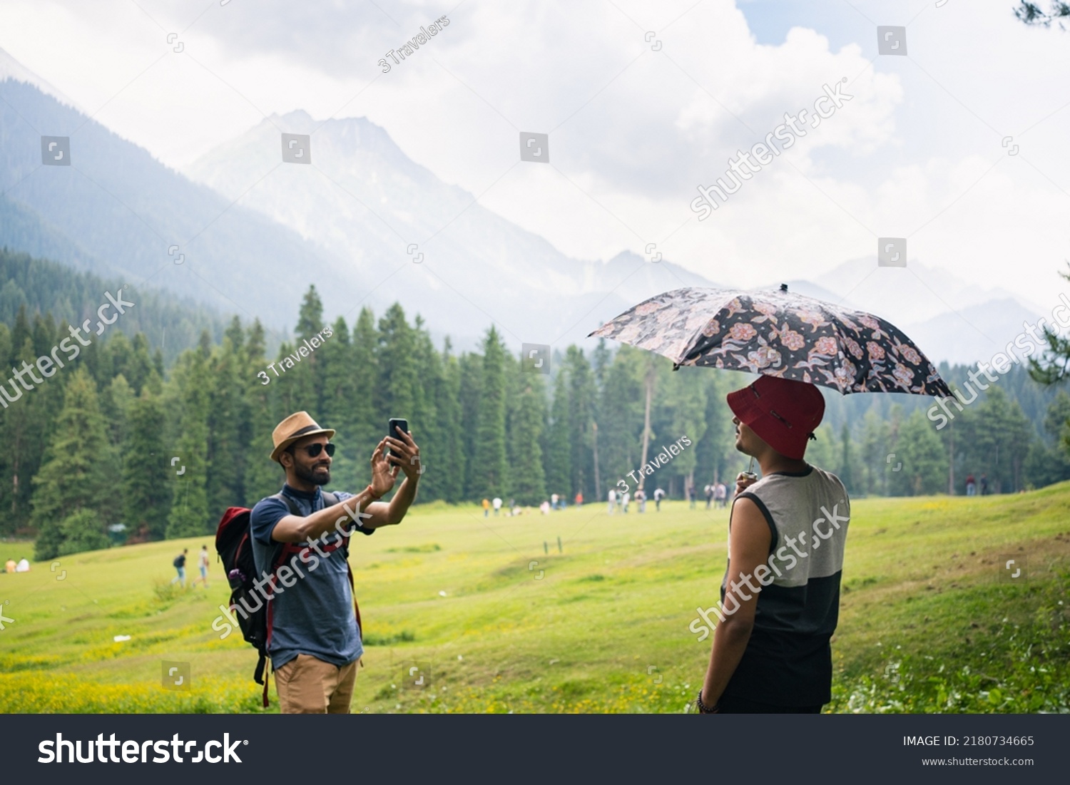 Baisaran Valley Mini Switzerland Pahalgam Kashmir Stock Photo