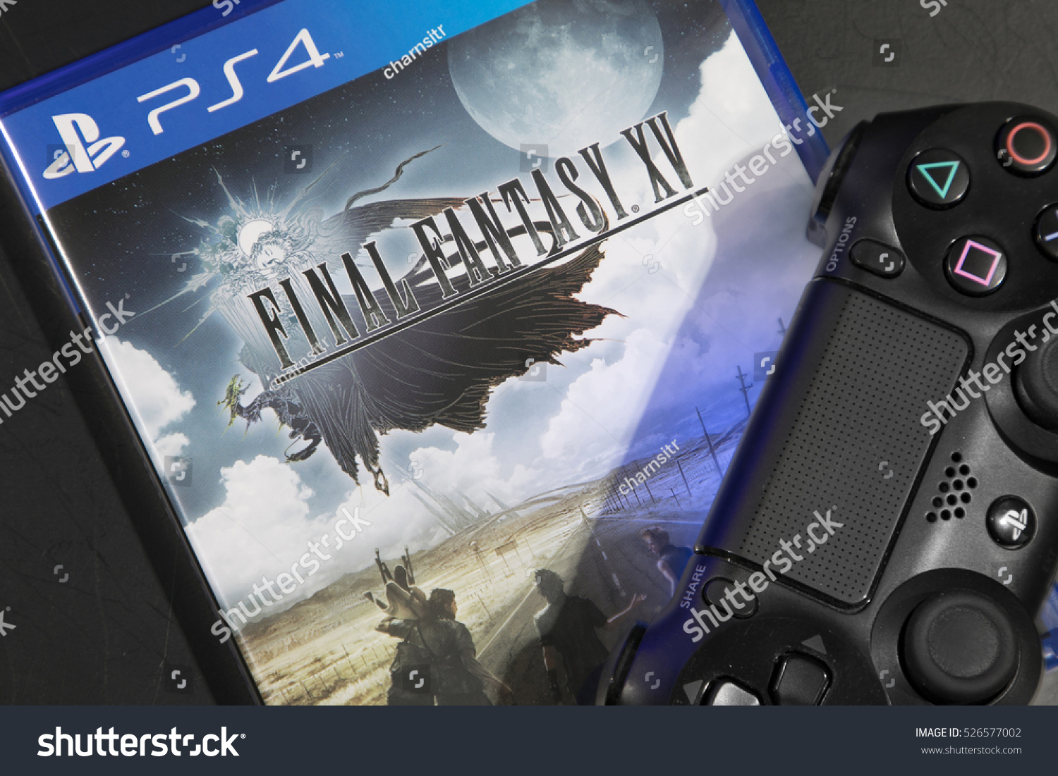 BANGKOK THAILAND OCTOBER 30 2016 The New Final Fantasy XV with PS4 Joystick on November 30 2016 in Bangkok Thailand BANGKOK THAILAND OCTOBER 30 2016 The New Final Fantasy XV with PS4 Joystick on November 30 2016 in Bangkok Thailand