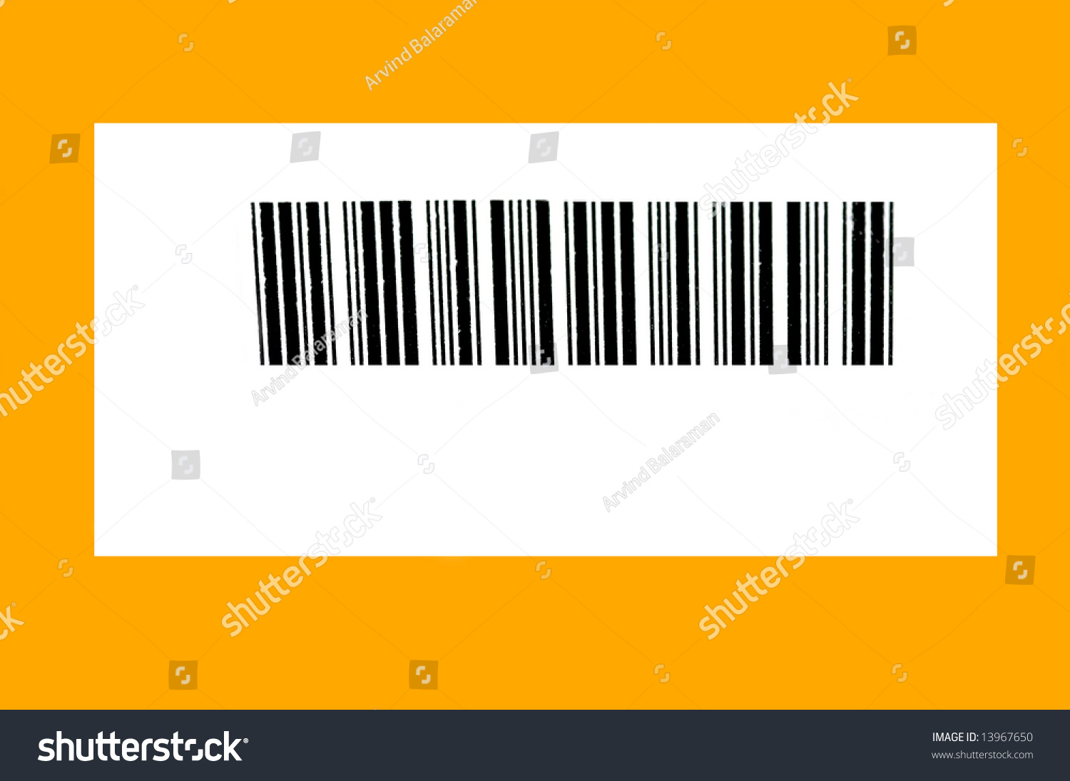 Bar Code On A Postal Envelope With Space For Your Text Stock Photo