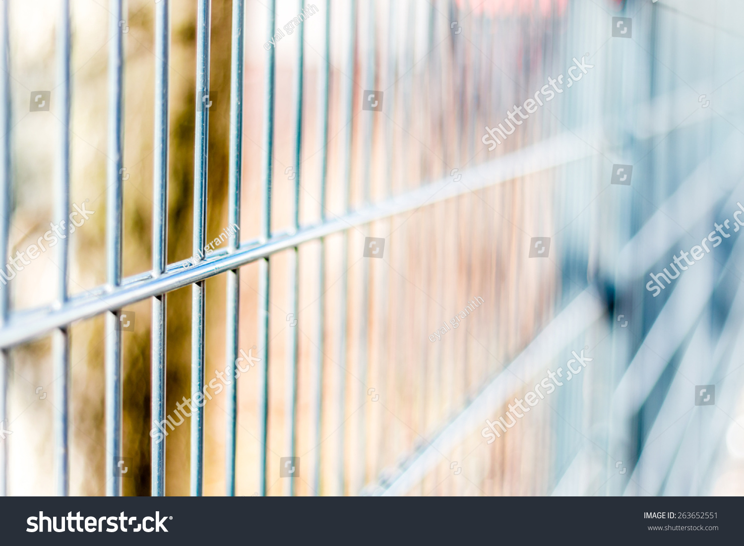 Bars Fence Blurry Background Stock Photo 263652551 - Shutterstock