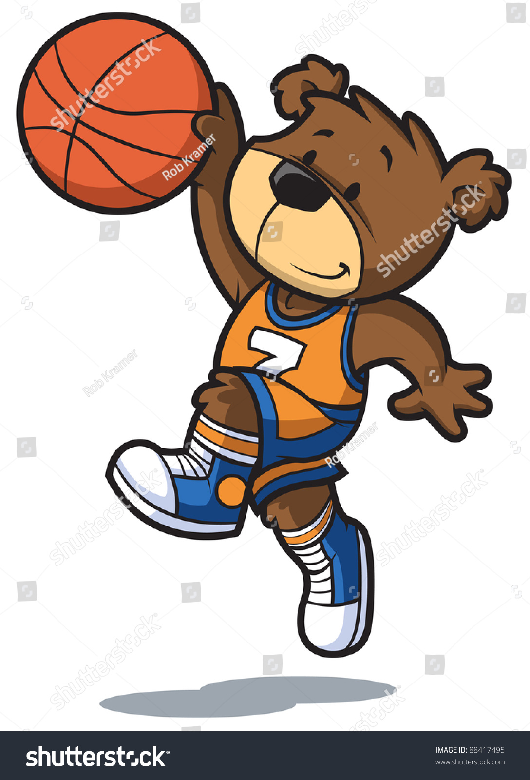 teddy bear holding basketball