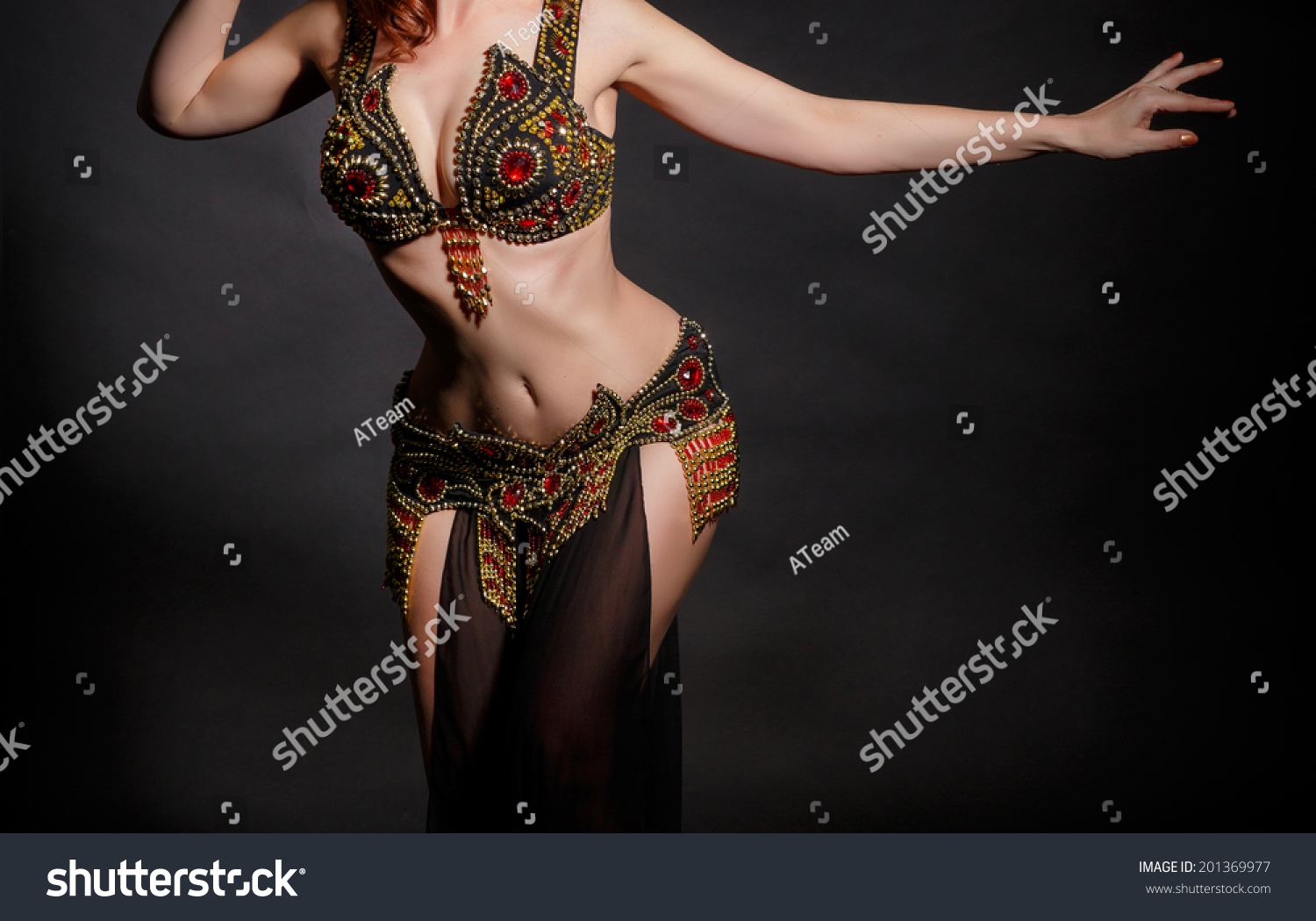 Beautiful Belly Dance Movement Arabian Bellydancer Exotic Female