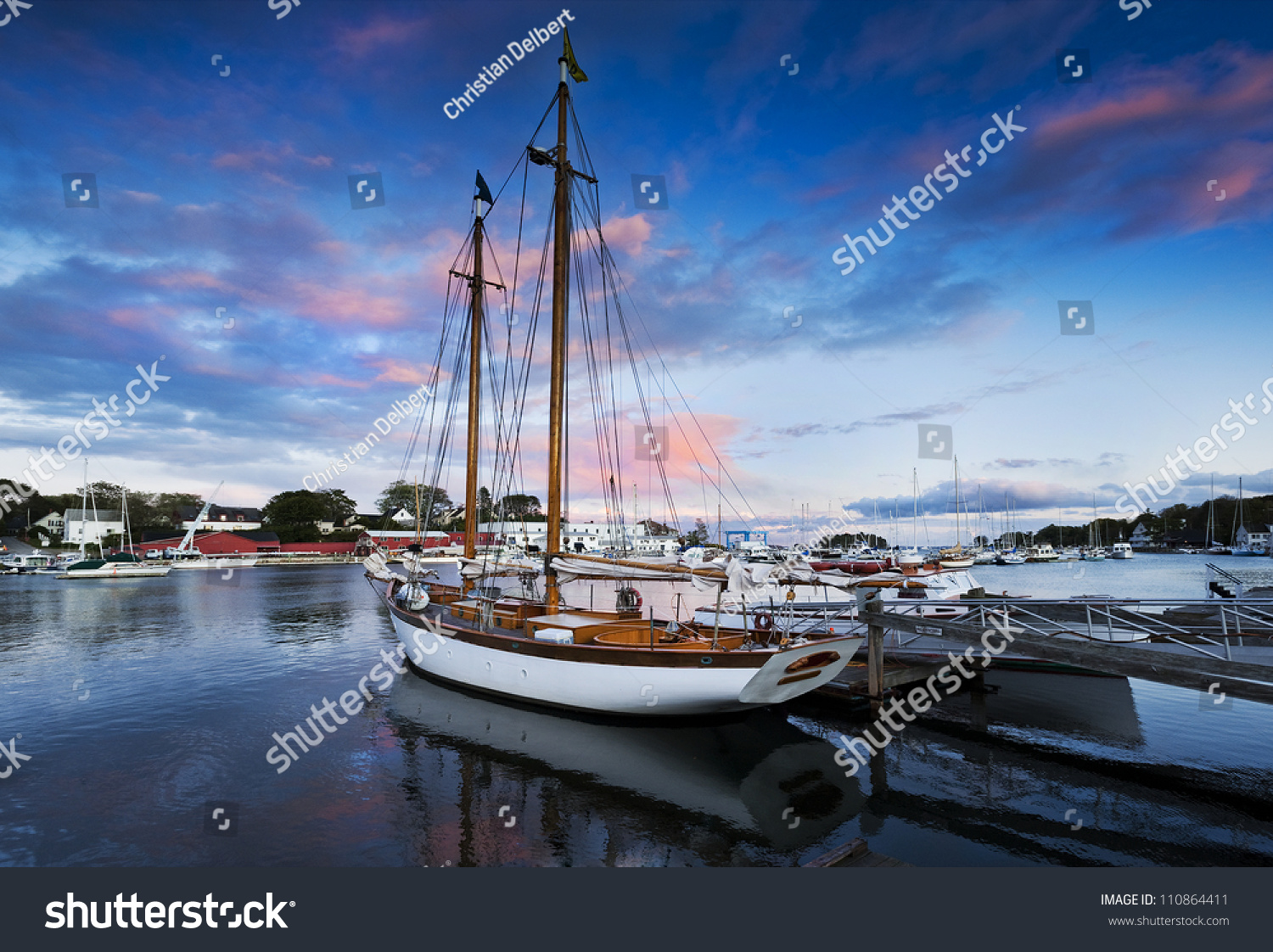 Boat Harbor In Camden Maine Beautiful Boat Harbor In Camden Maine Stock Photo