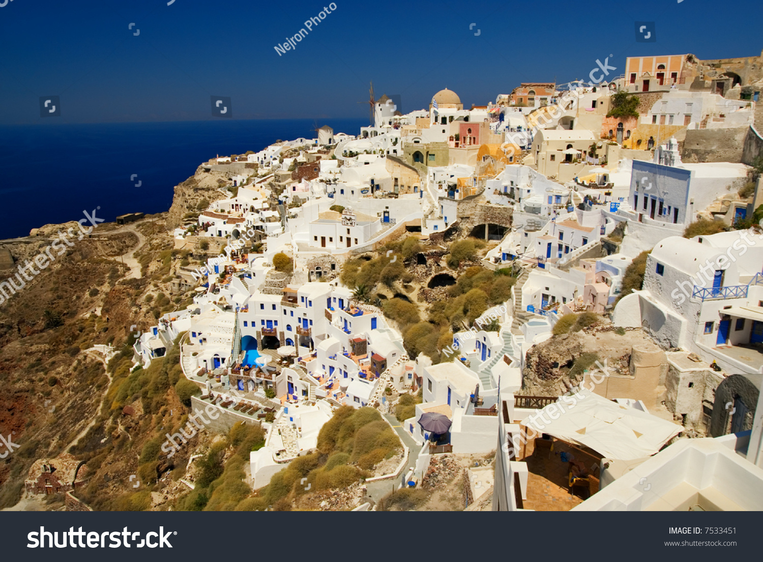 Beautiful Landscape View (santorini Island, Greece) Stock Photo 7533451 