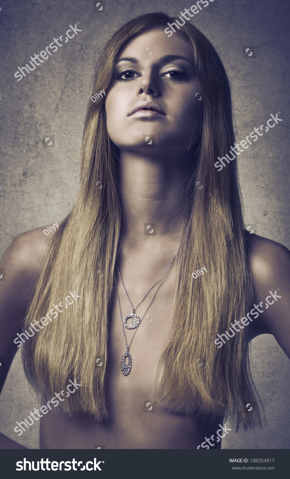 Beautiful Naked Woman Wearing Necklace Stock Photo Edit Now 108354917