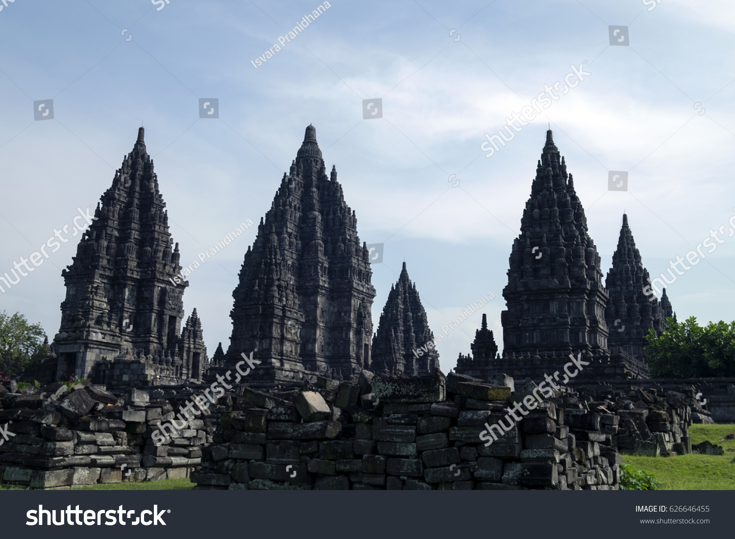 Beautiful Prambanan Temple Keindahan Candi Prambanan Stock Photo