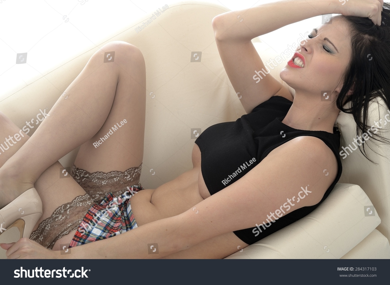 Sexy Woman Wearing Mini Skirt 116
