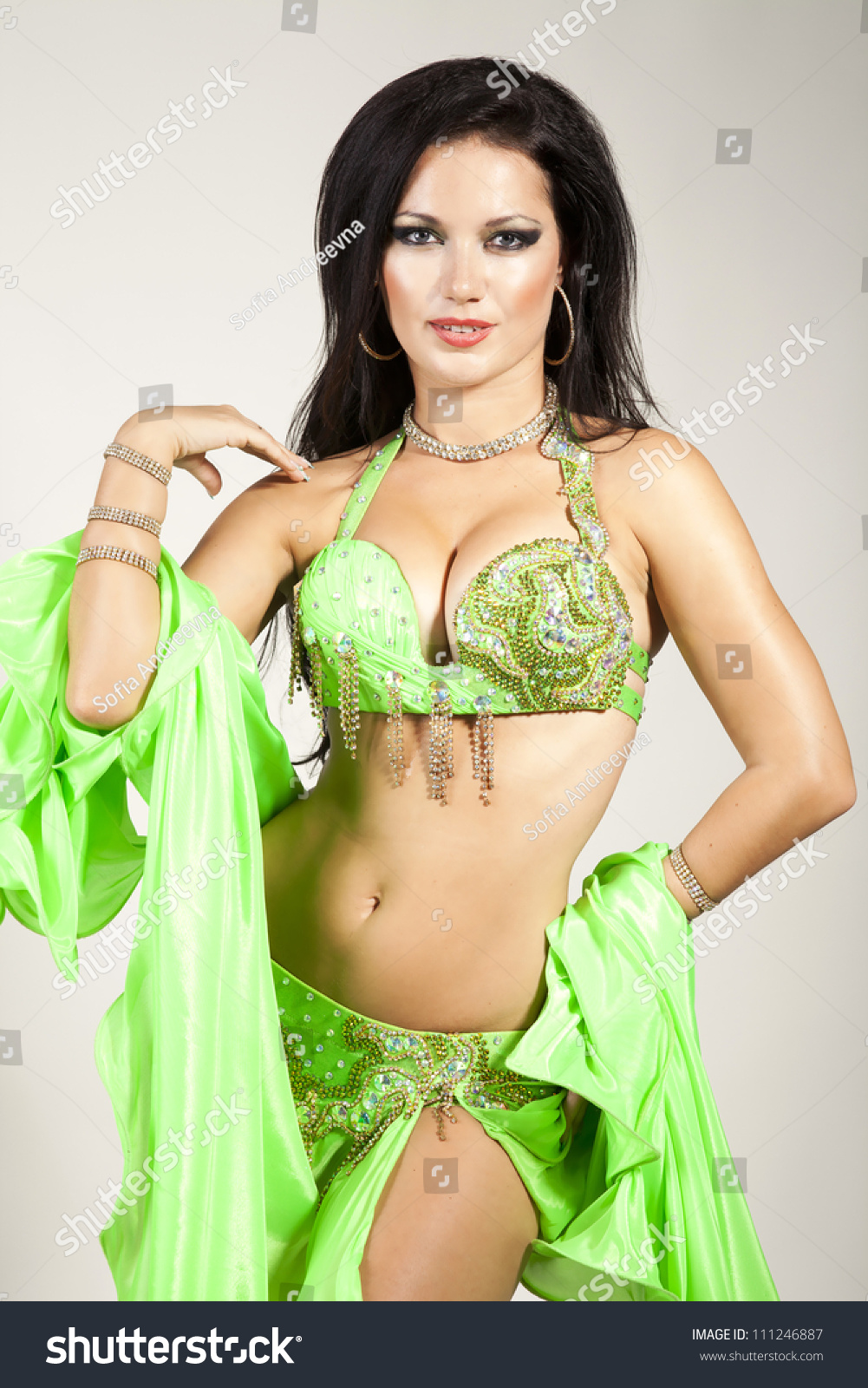 Beautiful Slim Woman Belly Dancer Sexy Arabian Turkish