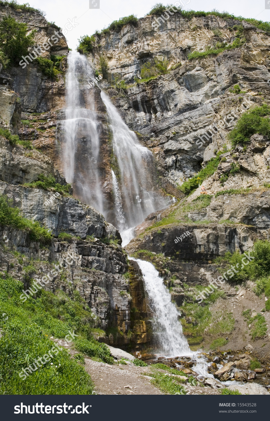 Beautiful Stewart Falls Located In The Mountains Near Mt. Timpanogos In Northern Utah Stock ... Beautiful Stewart Falls Located In The Mountains Near Mt. Timpanogos In Northern Utah Stock ...