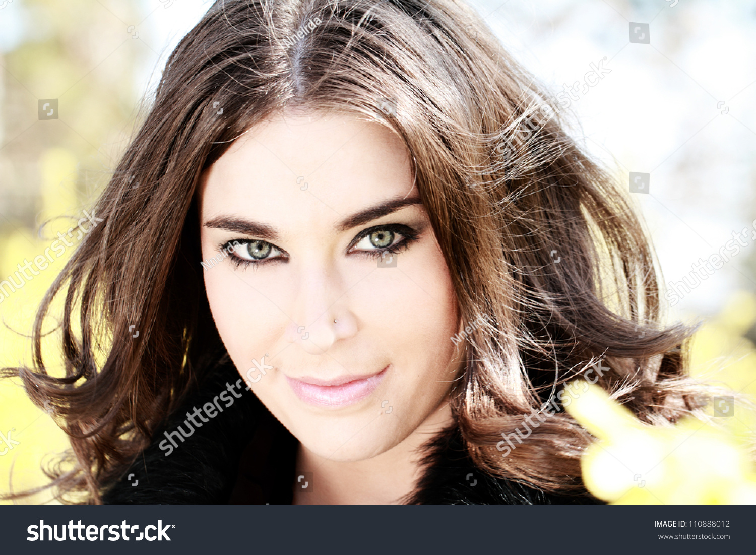 Beautiful Woman Portrait - Outdoors Stock Photo 110888012 : Shutterstock