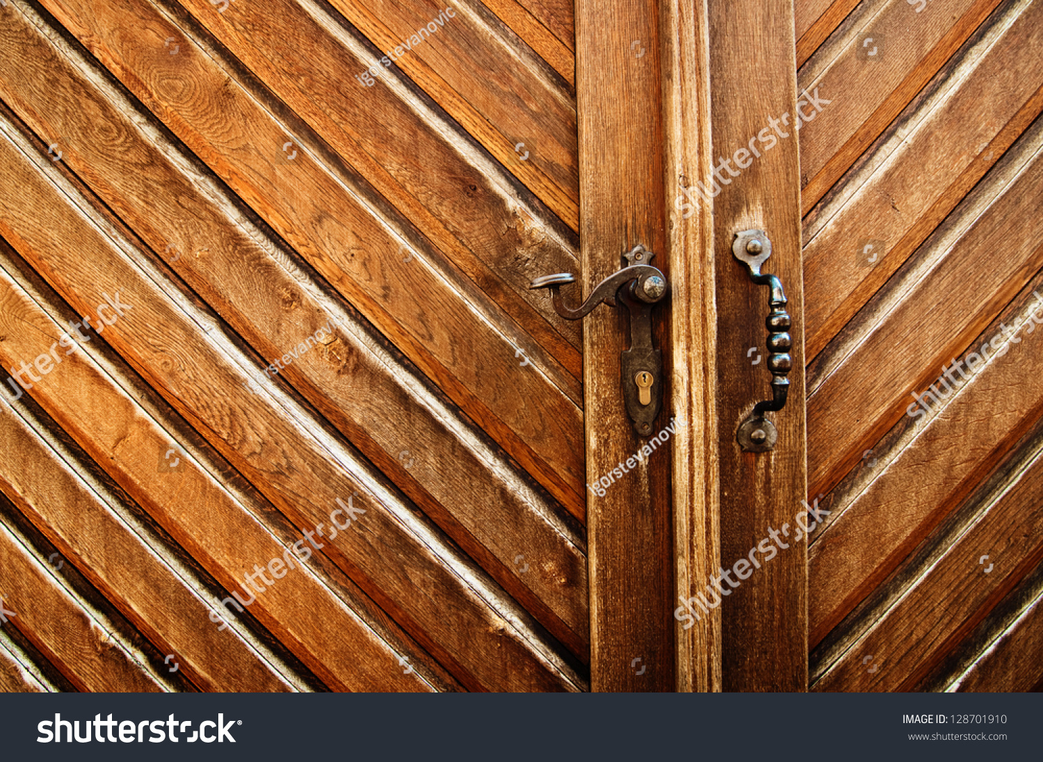 1096 #B24C0E Beautiful Wooden Door Entrance To The House Backyard Stock Photo image Beautiful Wooden Doors 46731500