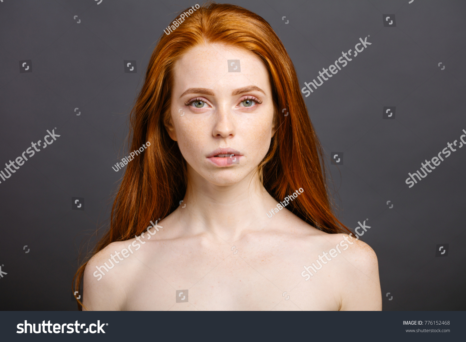 Beauty Fashion Portrait Nude Redhead Woman Stock Photo Edit Now