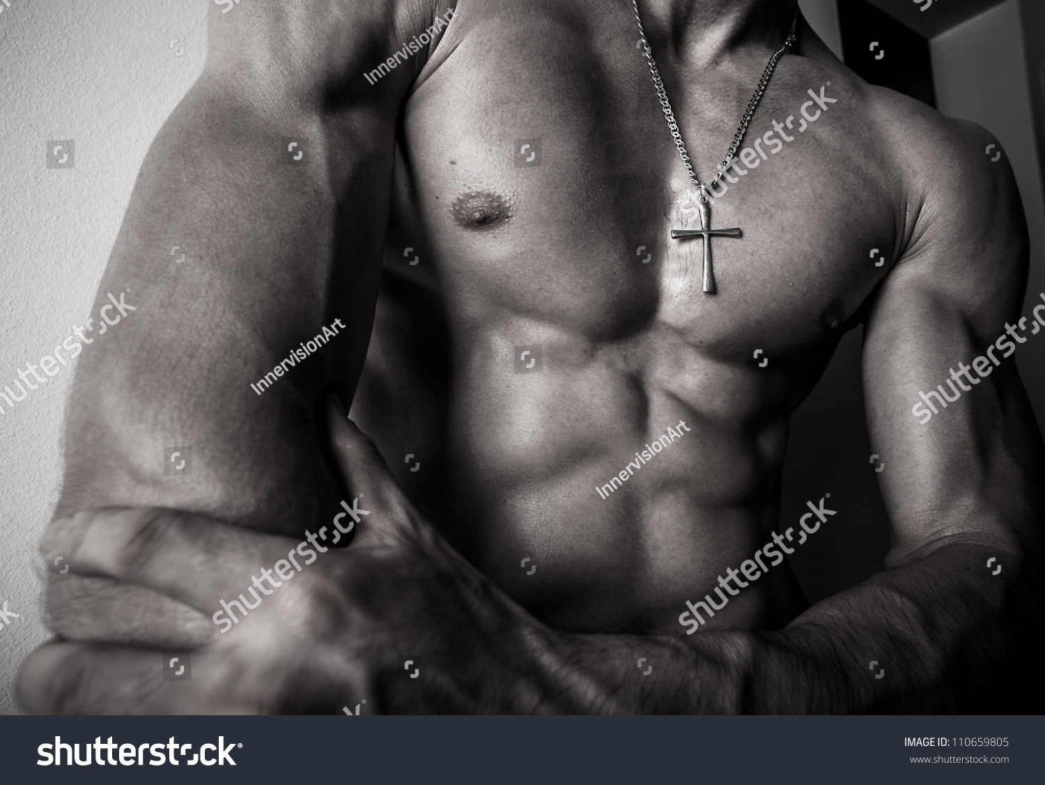 Beauty Men Torso Naked Body Isolated Stock Photo 110659805 Shutterstock