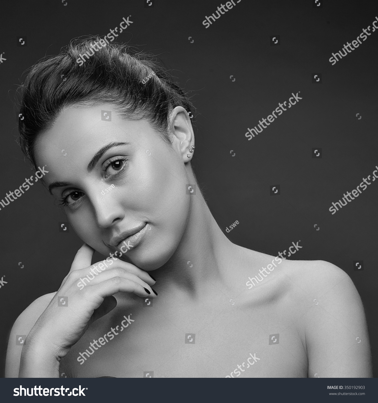 Beauty Model Caucasian Girl Nude Makeup Stock Photo Edit Now