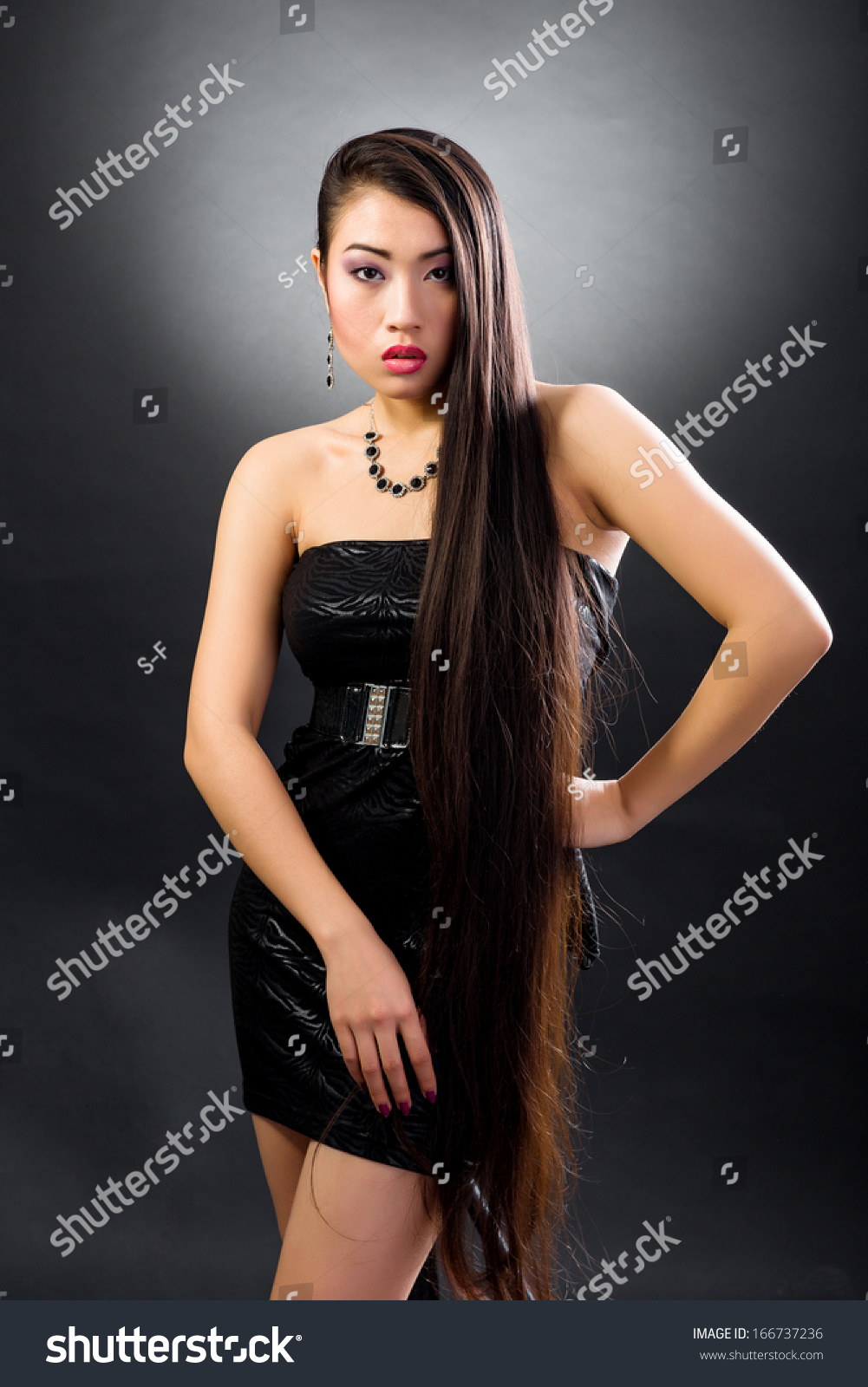 Beauty Portrait Beautiful Brunette Asian Woman Stock Photo Edit Now