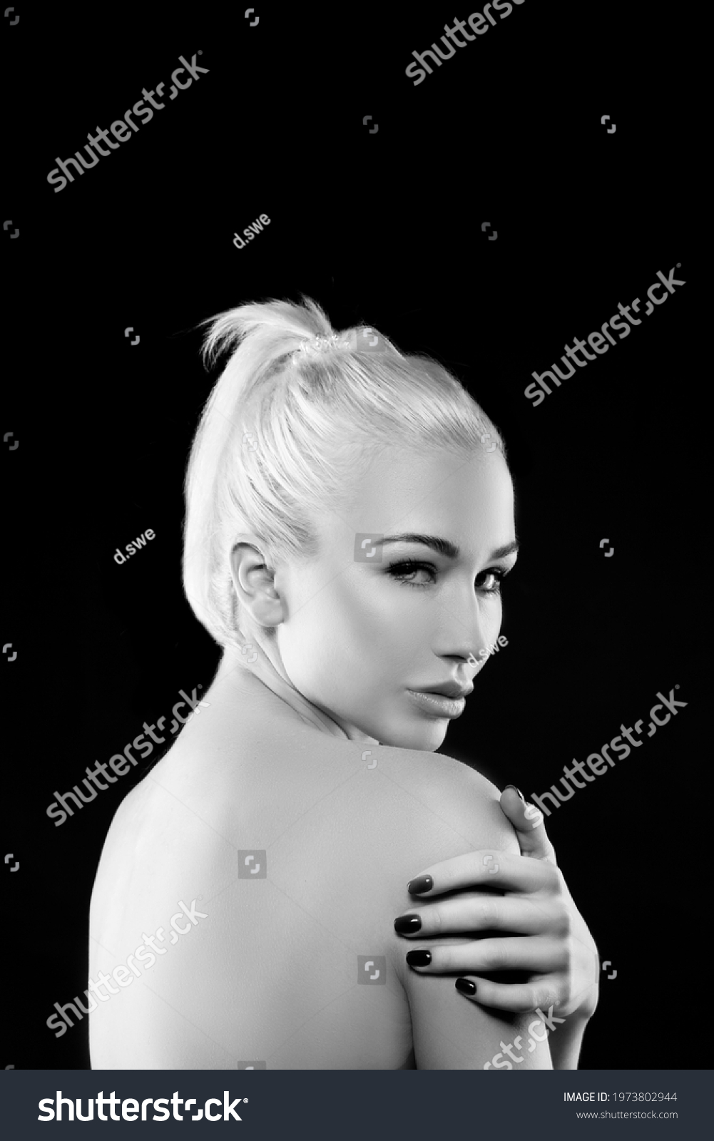 Beauty Portrait Woman Blonde Hair Naked Stock Photo Shutterstock