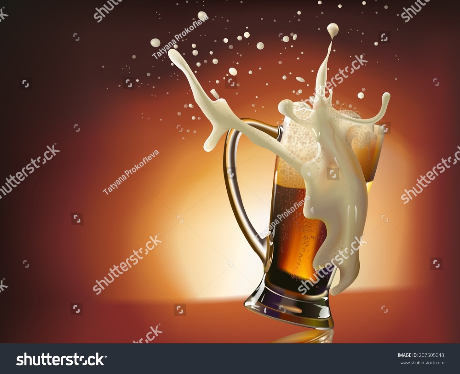 Beer Splash From A Glass Stock Photo 207505048 Shutterstock