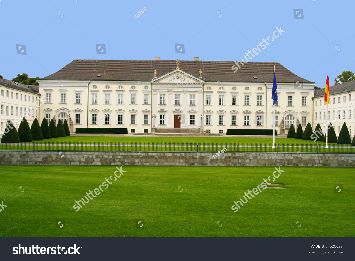 Bellevue Palace (Schloss Bellevue) In Berlin, Germany Stock Photo ...