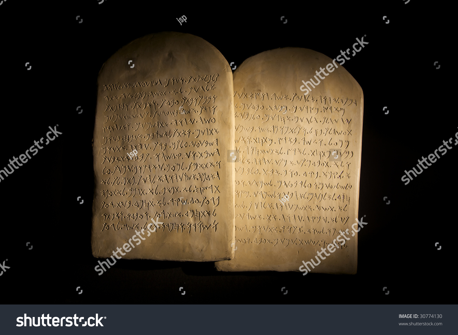 The Ten Commandments Carved In Stone Tablets Motion T