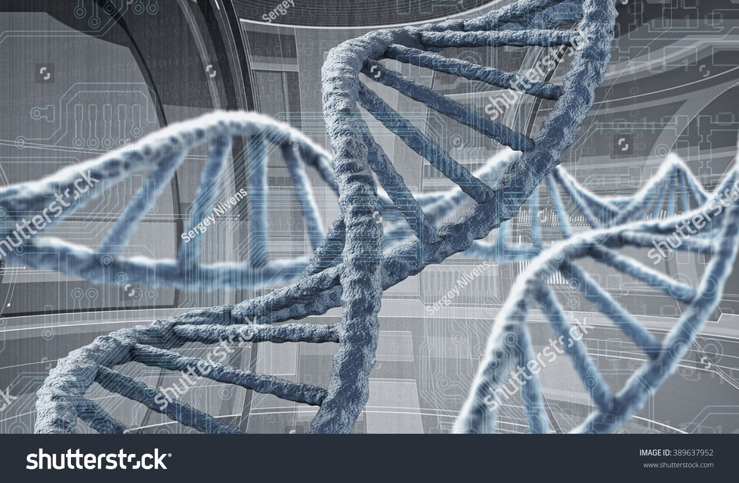 Biotechnology Genetic Research Stock Illustration