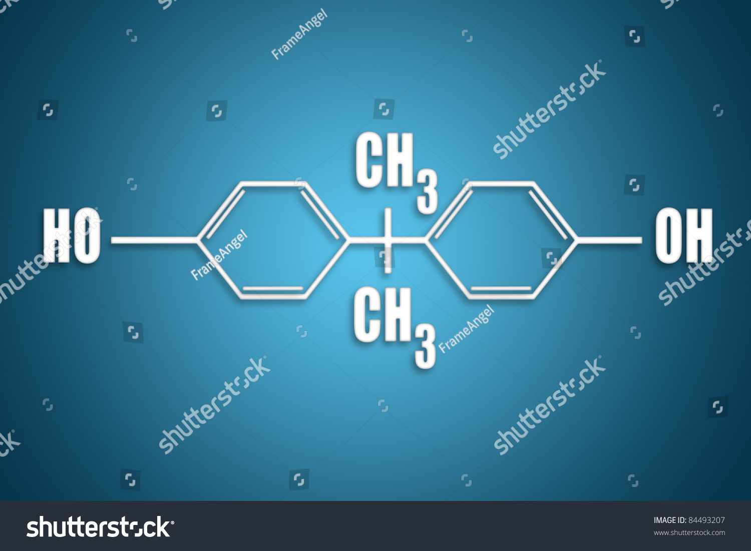 Bisphenol A (Bpa) Chemical Formula Stock Photo 84493207 : Shutterstock