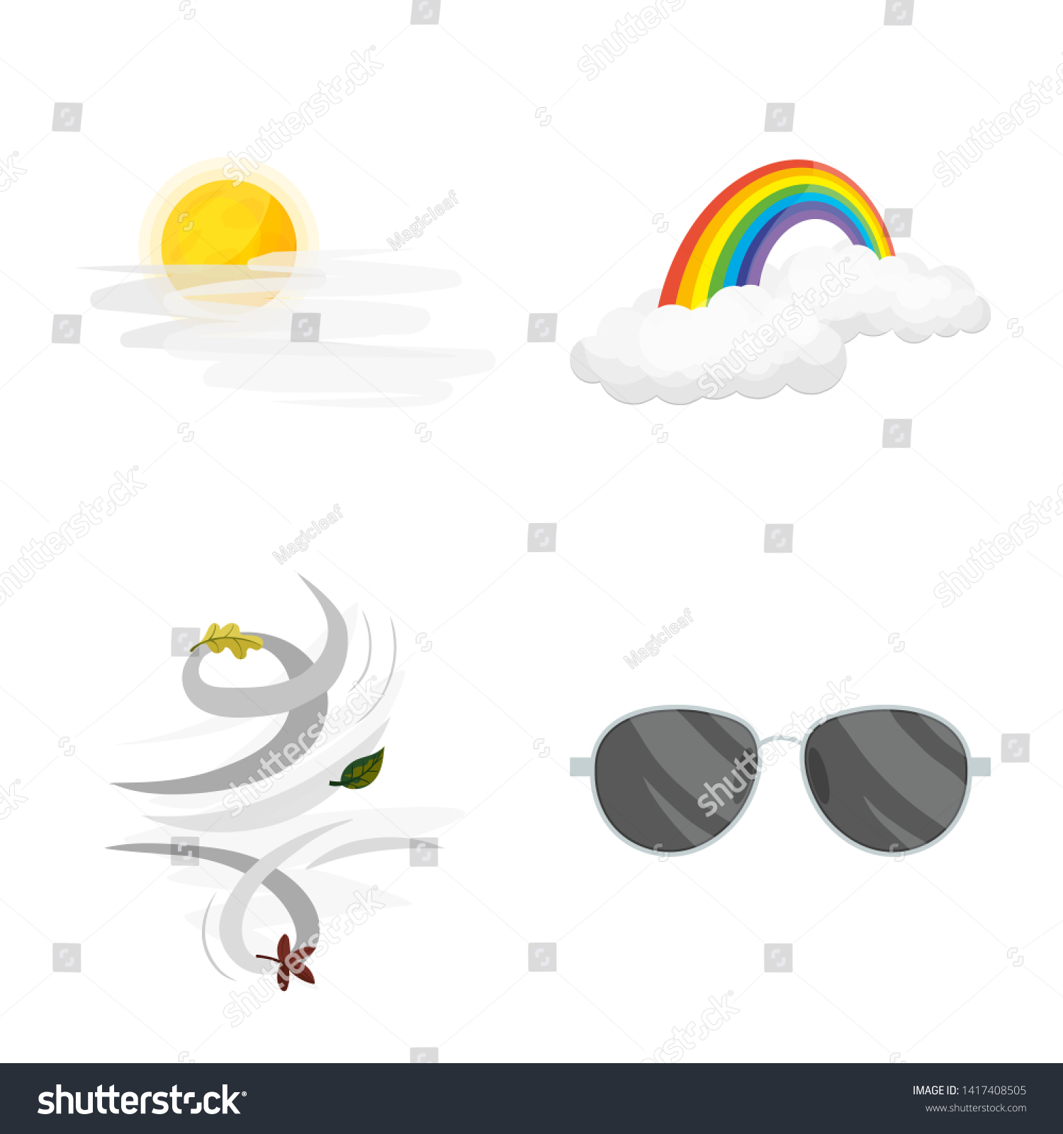 Bitmap Design Weather Climate Symbol Set Stock Illustration 1417408505