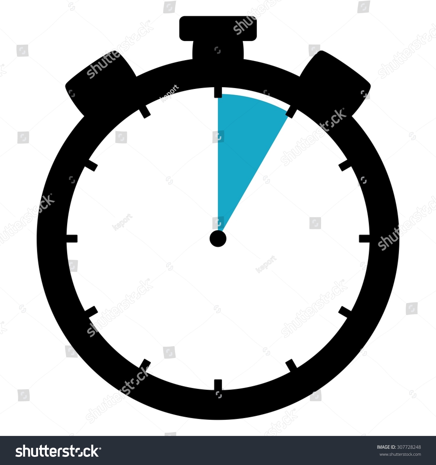 Black And Blue Stopwatch Icon Showing Seconds 5 Minutes Or 1 Hour Stock Photo ...1500 x 1600