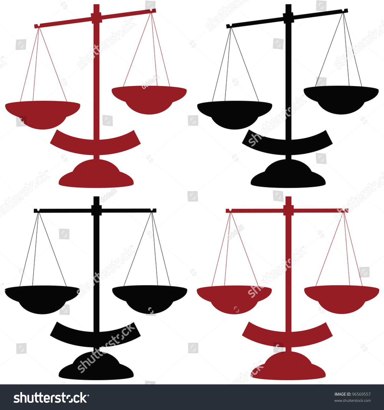 Black And Red Balance/Scale Stock Photo 96569557 : Shutterstock