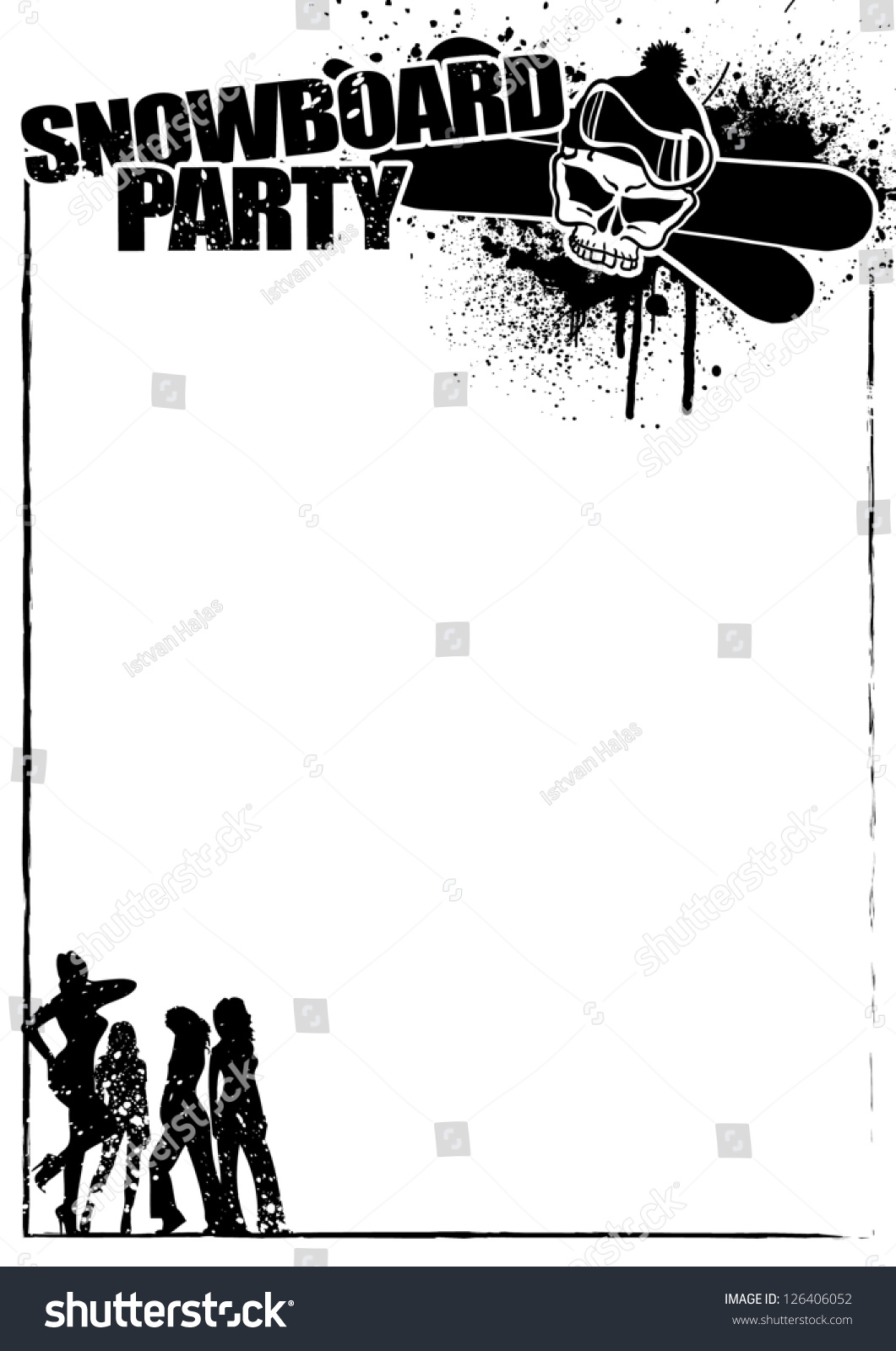 black and white flyer