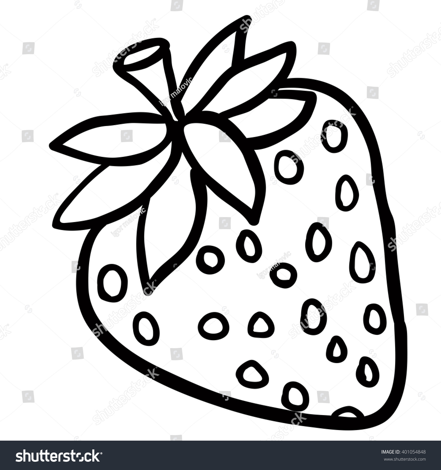 free strawberry clipart black and white - photo #38